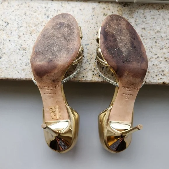 Jimmy choo champagne glitter heels - Picture 3 of 3